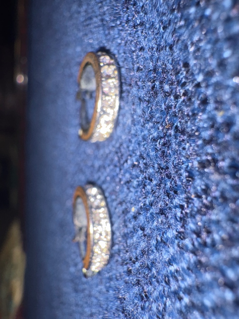 Sparkling Crystal Hoop Earrings — Gold Tone